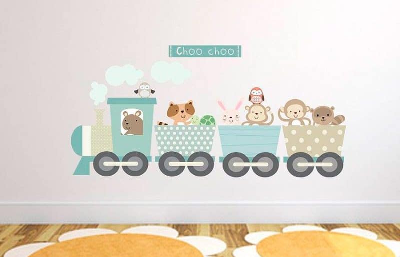 Ideas para decorar paredes con vinilos infantiles Habitación infantil decorada con vinilos de pared