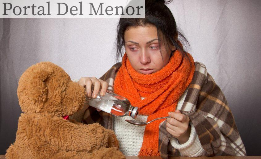 mujer resfriada